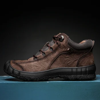 

High Quality Men Hiking Shoes Tactical Boots Men Leather Shoes Outdoor Sport Trekking Shoes Non-slip Mountain Climbing Shoes