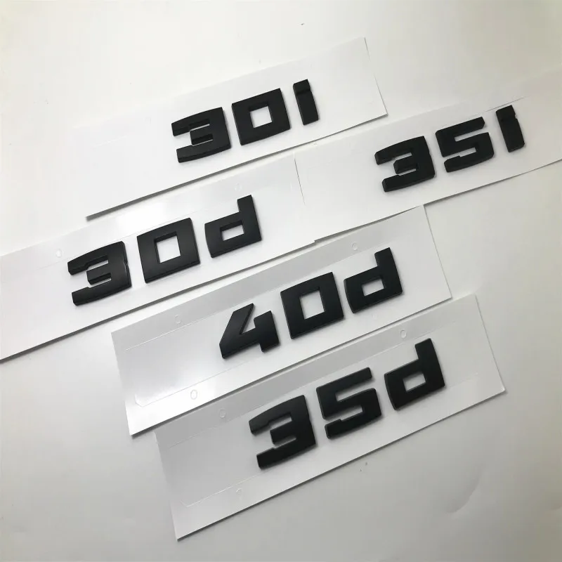 Матовый черный значок на багажник автомобиля для BMW M M35d M40i M40d M30d E36 E39 E46 E60 E53 E90 X1 X3