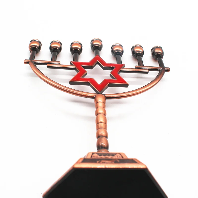 Menorah Хрустальный подсвечник металлический 7 веток канделябры 12 племен