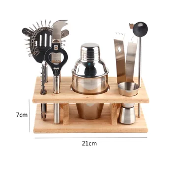 

8Pcs/set 250/350/550/750ml Stainless Steel Boston Cocktail Shaker Mixer Kit Bar Bartender Tools Set Sets Barware Ice Tong