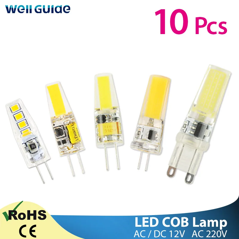 

10pcs LED G4 G9 Dimmable LED Light 220V AC DC 12V Led COB Lamp LED G9 3W 6W 10W SMD 2835 LED Lighting replace Halogen Spotlight