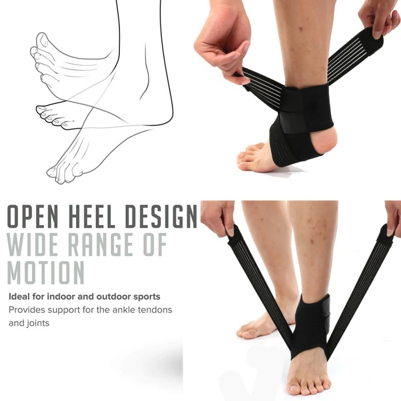 

1 Pcs Adjustable Pressurize Ankle Brace Support Basketball Sports Ankle Sleeve Protector Foot Compression Ankle Wrap Stabilizer
