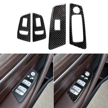 

Car Carbon Fiber Internal Window Lift Control Switch Panel Cover Trim for BMW 5 Series G38 528Li 530Li 540Li 2018