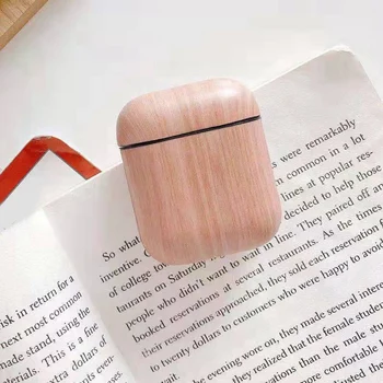 

for Case Soft TPU Wood Grain Protective Earphone Cover for 1/2 Cases Shell