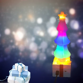 

Christmas gift light led night light USB flame light natural salt lamp air purifier bedroom lamp Christmas children's night lamp