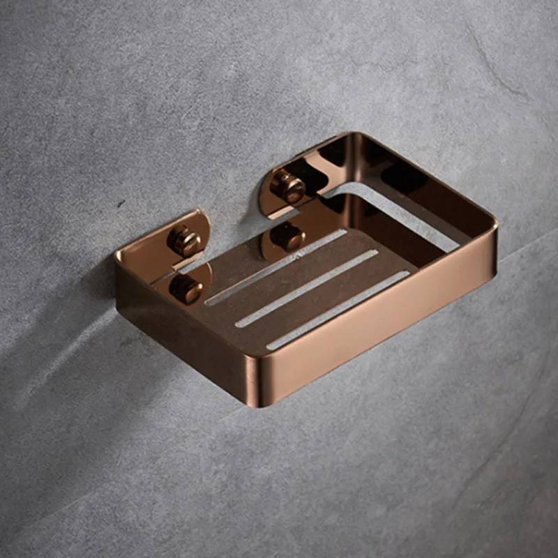 

Punch-free Bathroom Soap Box With Drain Hole Soap Dish Hollow Soap shelf Stainless Steel Soap Holder Tray Bathroom Supplies