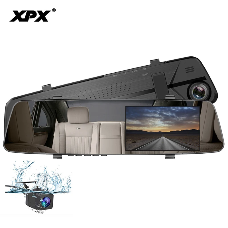 

XPX ZX847 Dash cam Car DVR Mirror dvr Full HD 1080P Rear view camera Rearview mirror Dashcam Car camera Parking monitor