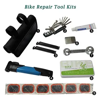 

Tl28 Portable Bicycle Bike Tire Repair Kits Tools Bicycle Repairing Tools Fixing Kit Bag Multifunctional Tools