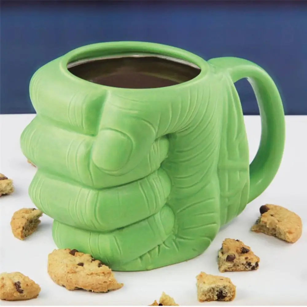 

Creative 400ml Hulk Fist Ceramic Mug Travel Coffee Mug Milk Tea Cup with Handle Coffee Mug Novelty Gifts For Friends