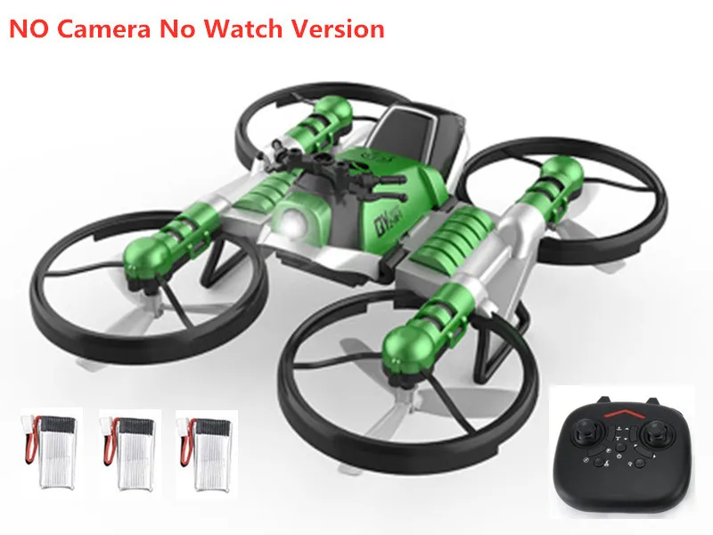 remote control flying helicopter New 2.4G 4-Axis Gyro RC Drone 3D Flip One Key Return Headless Mode RC Quadrocopter uav aircraft Motorcycle 2 in 1 rc Deformation remote control car helicopter RC Helicopters