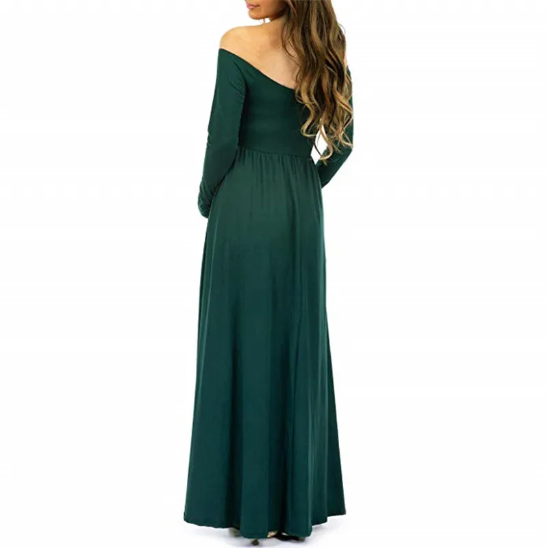 Fashion Maternity Shoot Dress Floral Print Maternity Gown Photo Prop Long Pregnancy Dress Photography Clothes For Pregnant Women (13)