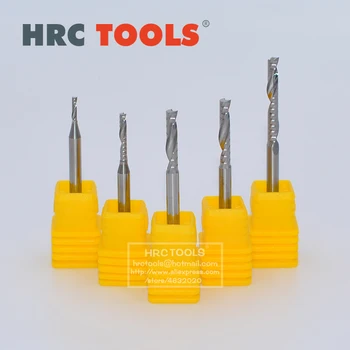 

3.175 1/8 Shank One Flute Spiral Milling Cutter CNC Flat Nose End Mill Engraving Router Bit for Wood Carbide Tool Endmill AAAAA