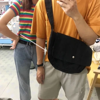 

2020 Men Canvas Simple Shoulder Bag Unisex Fashion Casual Tote Large Handbag Crossbody Messenger Hand Bags for Men Totes Bag