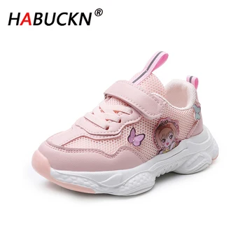 

HABUCKN 2020 Fashion Kids New Children Shoes Girls Ultra Light Solid Bottom Breathable Casual Sneakers Outdoors Pink White Cute