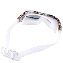 Стиль взрослых печатных плавательные очки большая коробка гальванические водонепроницаемые противотуманные плавательные очки леопардовый узор высоко-definit