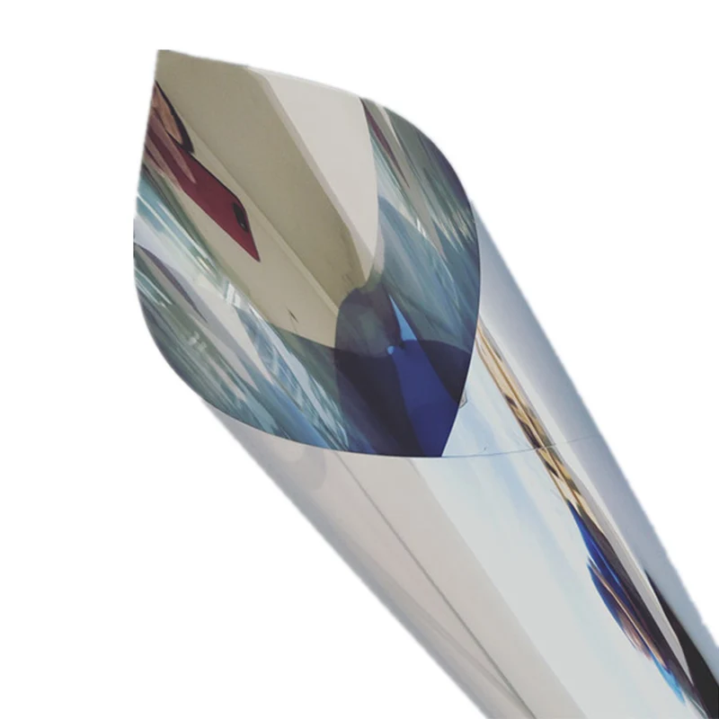 Mirror Window Film Vinyl Self-adhesive Reflective Solar film Privacy Window Tint for Home Blue Sliver Glass Stickers