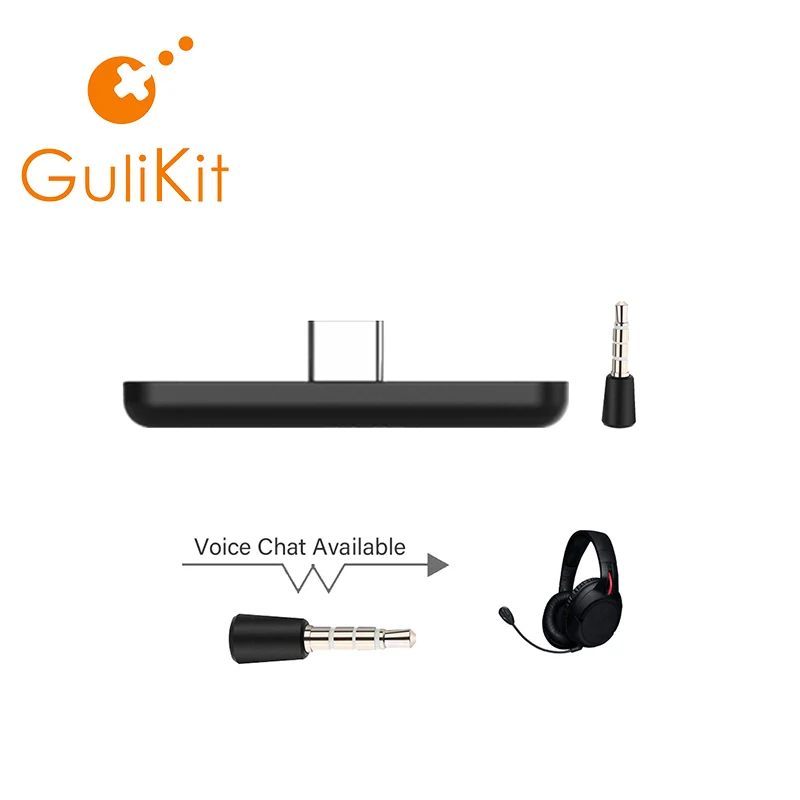 

Gulikit Route Air Pro Bluetooth Aduio Transmmiter Type-C USB Support Voice Chat In game for Nintendo Switch Switch Lite PS4 PC