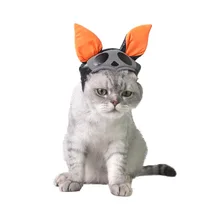 1 шт., одежда для косплея костюм кошки, шапка, милый косплей, летучая мышь, складная шапка для ушей, Забавный котенок, вечерние костюмы на Хэллоуин для домашних животных