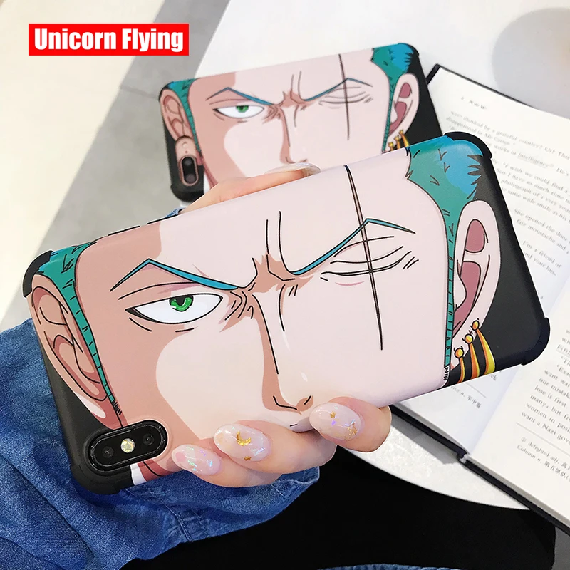 

LinXiang Japanese Anime One Piece Two Years Later Roronoa Zoro Phone Case Back Cover For iphone 6 6s 7 8 Plus X XS Max XR 11 Pro