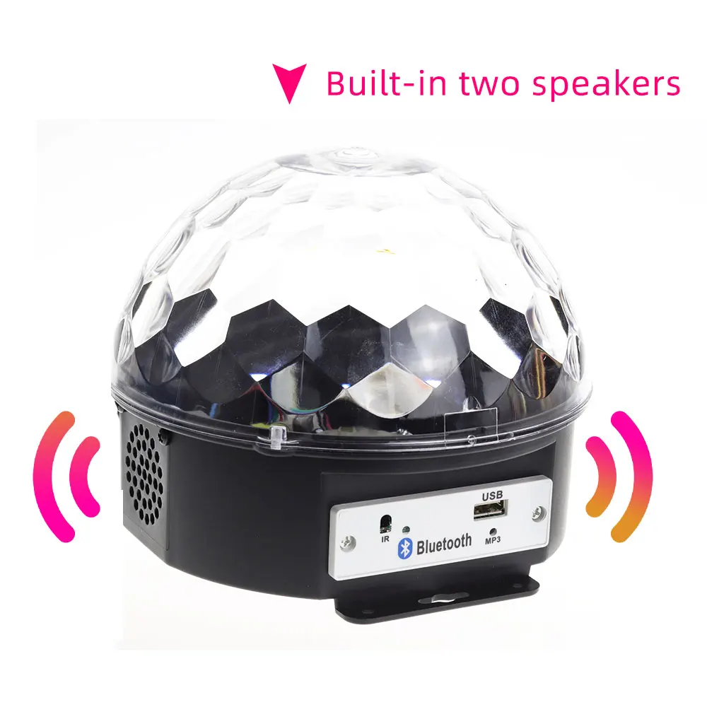 6 светодиодный Bluetooth MP3 плеер светодиодный светильник для дискотеки динамик волшебный шар лазерный вечерние светильник s голосовой активированный сценический светильник s DJ проекционный светильник