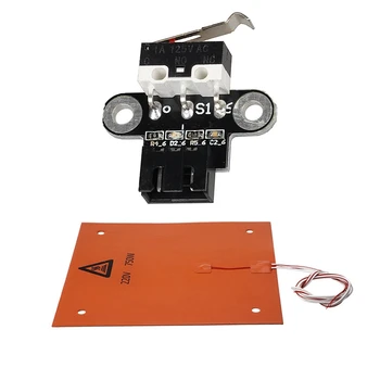 

2Pcs 3D Printer Part: 1Pcs Silicone Heated Bed Heating Pad & 1 Pcs Mechanical Endstop Limit Switch Module Endstop Switch