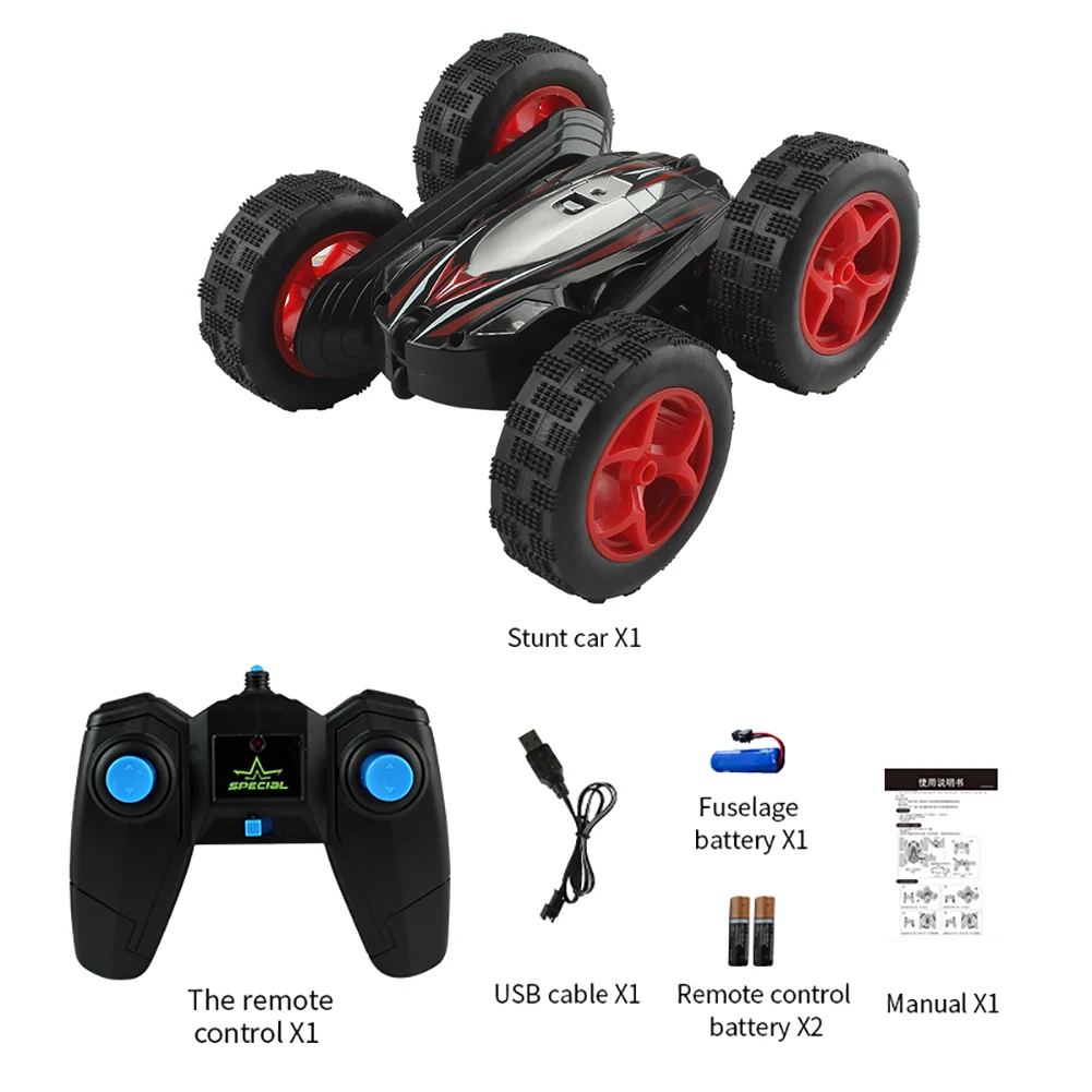 4WD 2,4G RC высокоскоростной 360 градусов флип спин гоночный трюк автомобиль с светодиодный детская игрушка