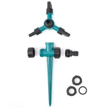 

360 Rotating Lawn Nozzle Sprinkler Three-arm Plug-in Sprinklers Grass Shower Garden Automatic Sprayer Water Park Pot Irriga A2D2
