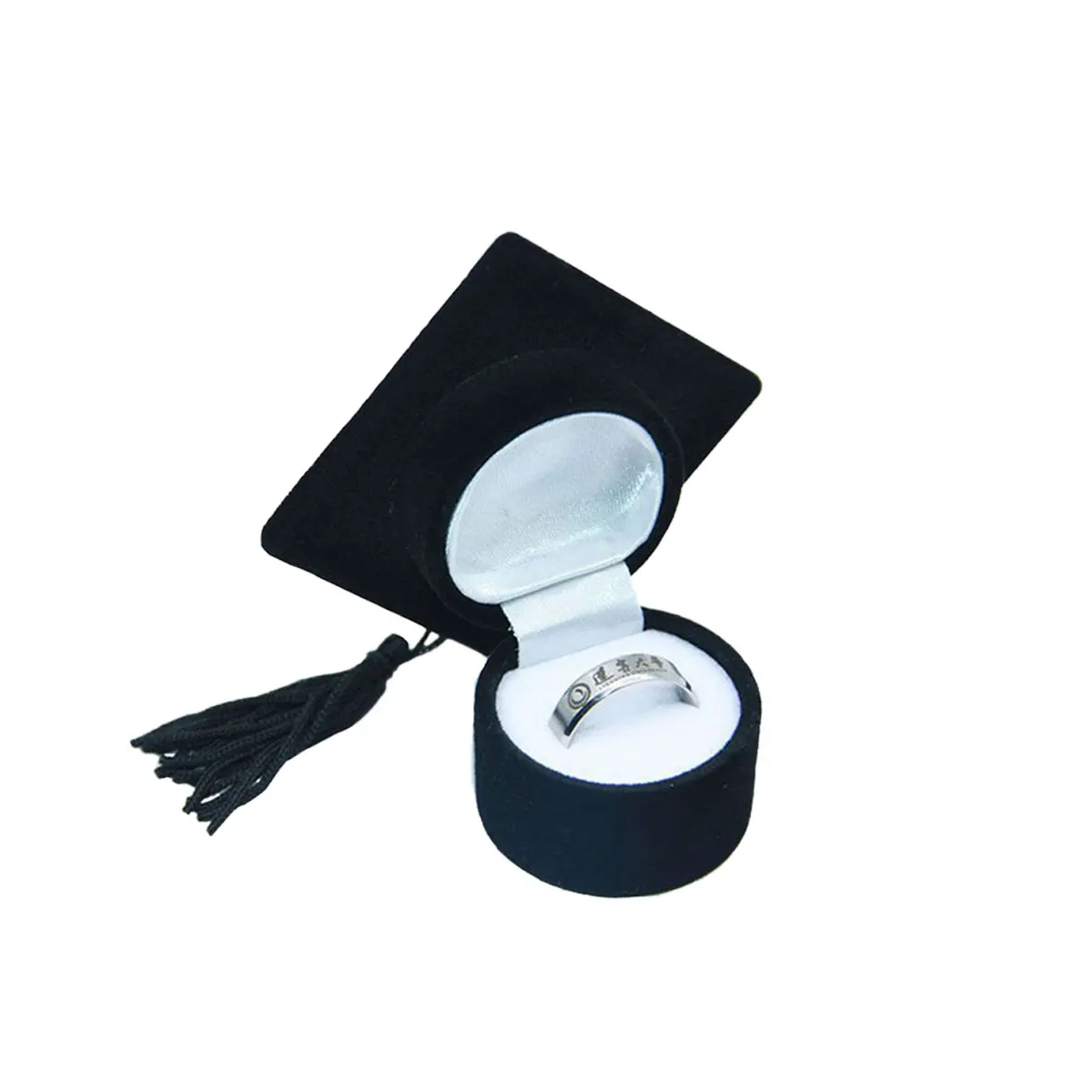 

Doctor Hat Shaped Ring Box Creative Organizer Jewelry Box Storage Case Ring Holder for Graduation Ceremony Christmas Party