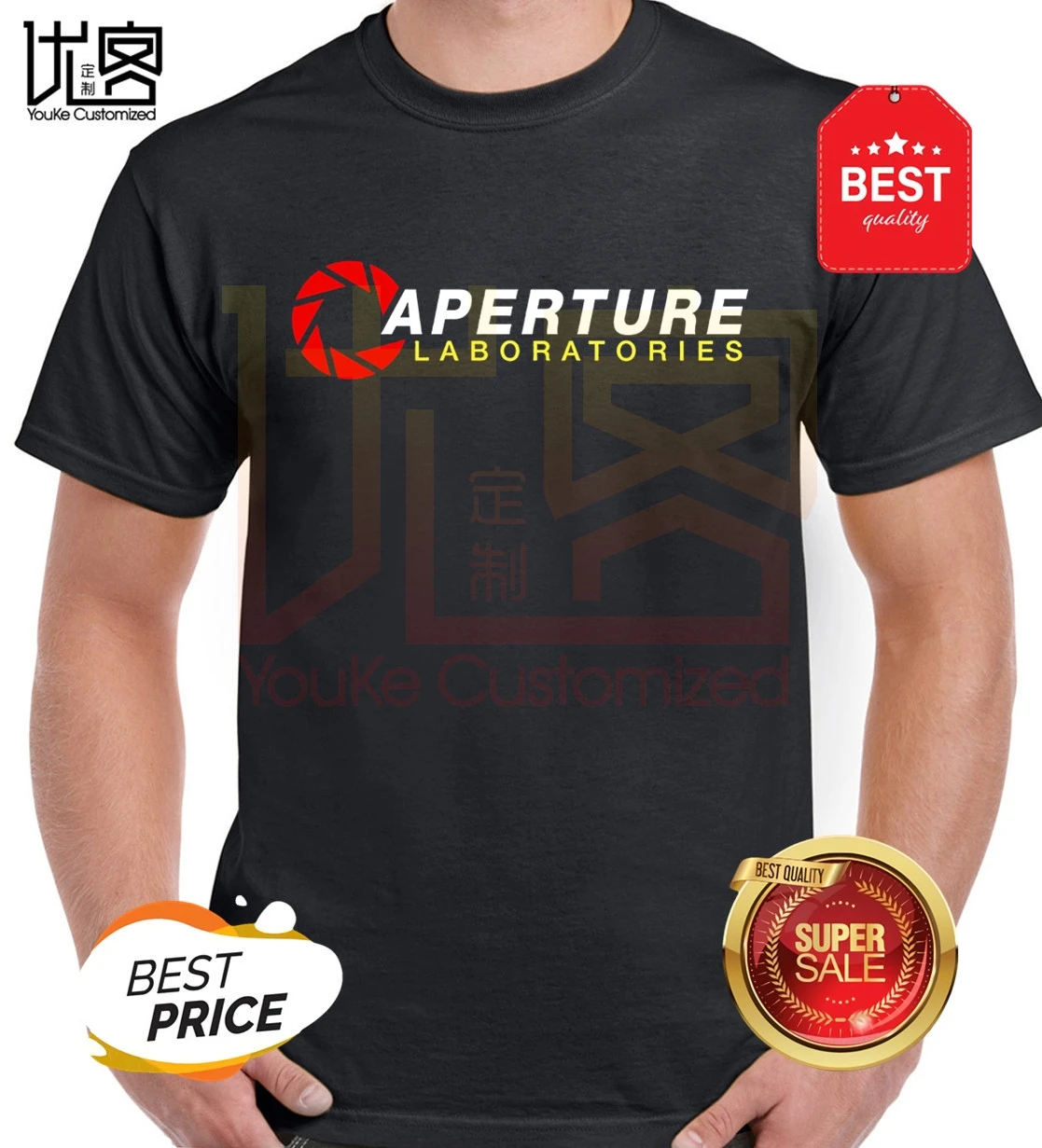 Футболка aperture laboratories футболка science labs-rt для мужчин и женщин топы из 100% хлопка с
