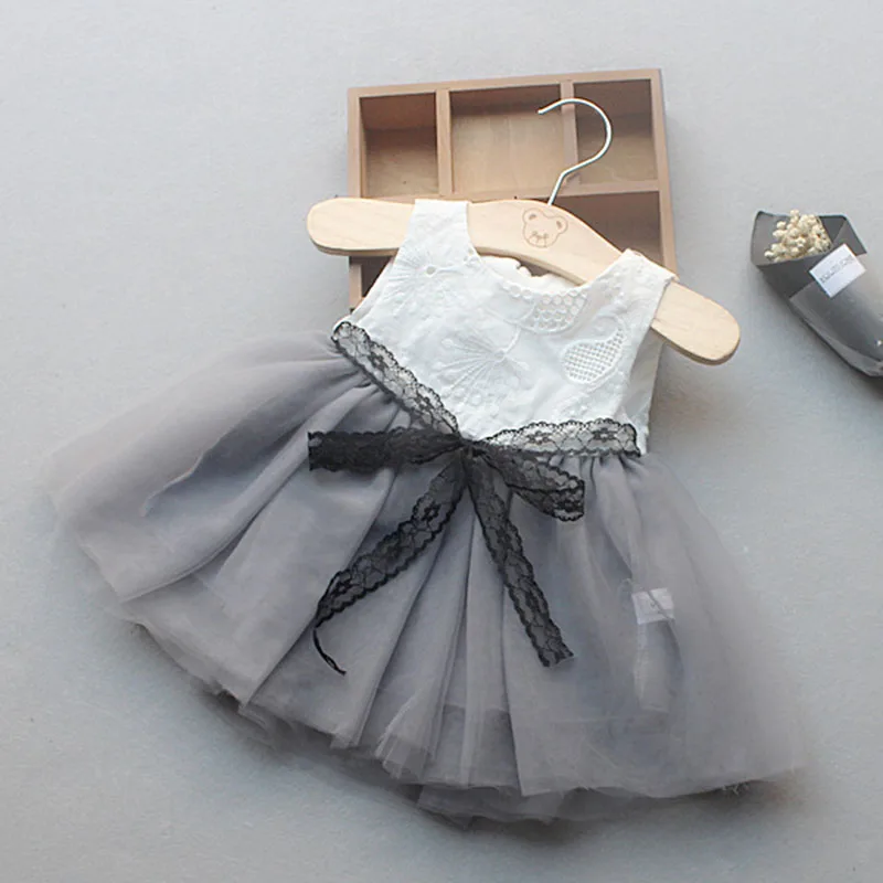 Melario / платья для малышей г. Новая весенне-осенняя одежда для маленьких девочек праздничное платье с принтом для девочек костюм « платье принцессы» платье для новорожденных - Цвет: AZ1476 gray