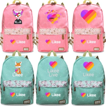 

Travel Fashion Russian Style Likee Backpack for Student Backpack LIKEE Video App Laptop Backpack School Bags for Teenage Girls