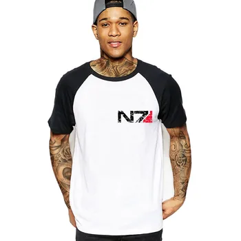 安い 2020 N7マスエフェクト3 Tシャツ男性システム提携軍事エンブレムゲームtシャツtシャツの綿の男性送料無料卸売tシャツ