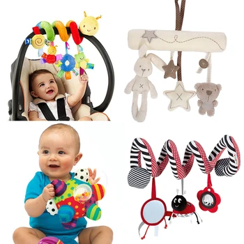 

Soft Infant Crib Bed Stroller Toy Spiral Baby Toy For Newborns Car Seat Educational Rattles Baby Towel baby Toys 0-12 months
