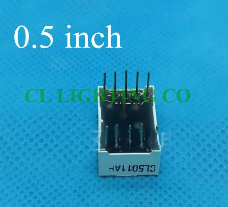 0.5 inch 7 Segment RED LED Display1 Bit Digital Tube Plastic Metal Common Cathode(Nixie tube) 0.5" 0.5in digital tube