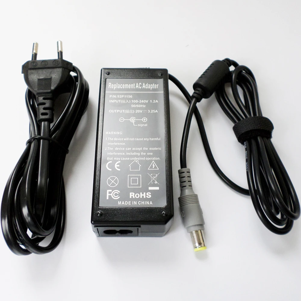 

New 20V 3.25A 65W AC Adapter Power Supply Cord Battery Charger For IBM Lenovo L412 L512 SL510 SL510k 92P1211 40Y7702 40Y7703