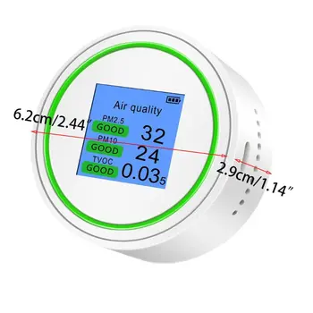 

M3 PM2.5 Air Quality Detector Professional TVOC Real Time Monitor Audio Alarm 19QB