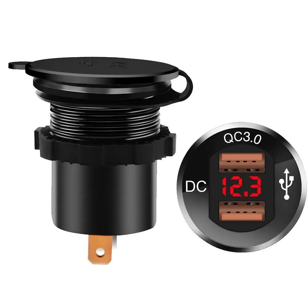 12 V/24 V розетка для автомобильного прикуривателя Универсальный двойной Переходник USB для зарядки в машине встраиваемые автомобильные аксессуары