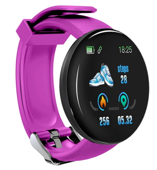 Bluetooth браслет Смарт-часы для мужчин датчик артериального давления водонепроницаемый спортивный Трекер Смарт-часы для женщин для Android ios - Цвет: purple