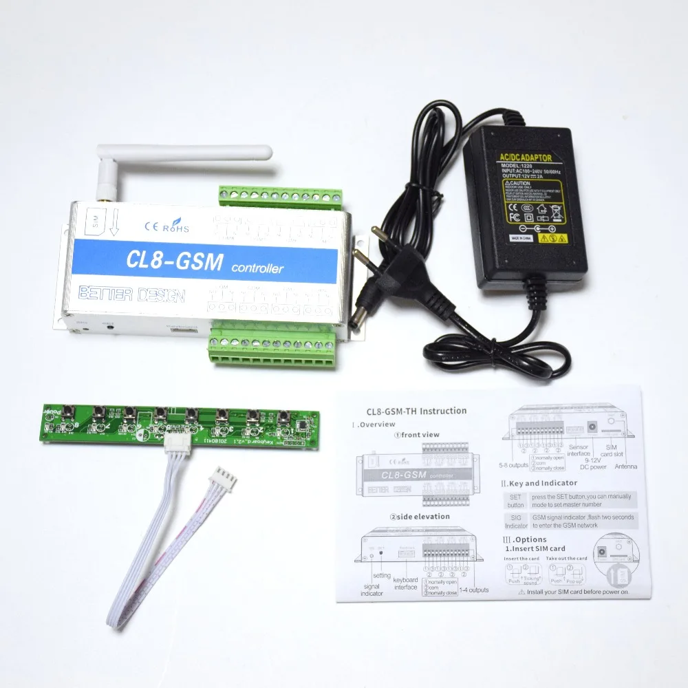 8ch 8 relay gsm call remote controller barrier gate opener switch for home appliance water pump motor rolling door | Безопасность и