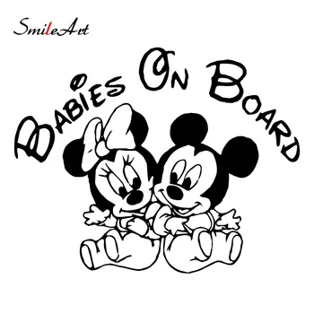 

Cartoon Mickey And Minnie Car Sticker Styling Engine Hood Motorcycle Decal Decor Mural Vinyl Covers Autosticker Car-Styling