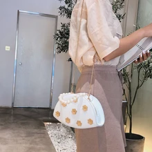 Новые модные женские корейские жемчужные сумочки с маленькими свежими цветами