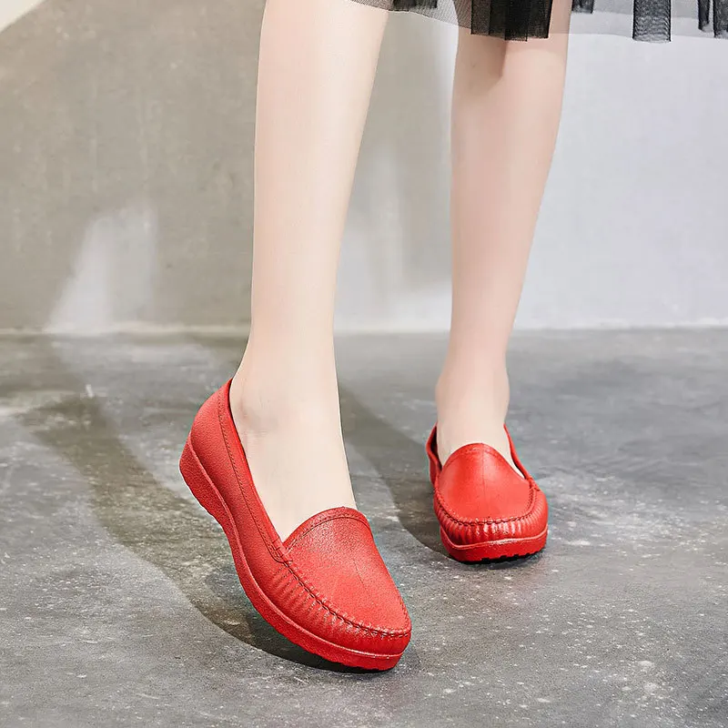 

Women's Korean-style Low-Cut Solid Color Low Top Rain Shoes Comfortable Soft Bottom Flat Pregnant Women Nurse Shoes Adult Anti-s
