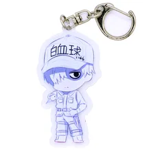Рабочие клетки плателька брелок кулон акриловый мультфильм белые кровяные клетки Аниме игры связанные продукты поколение жира