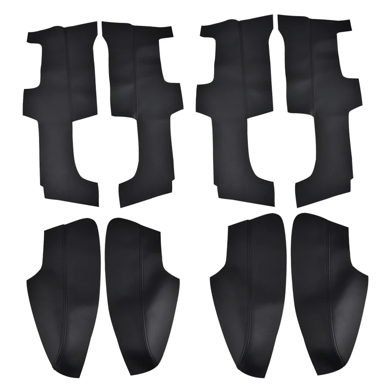

Door Panel Cover Armrest Handle Surface Shell Cover For Honda CRV 2017 2018 Microfiber Leather Black Interior Car Accessories
