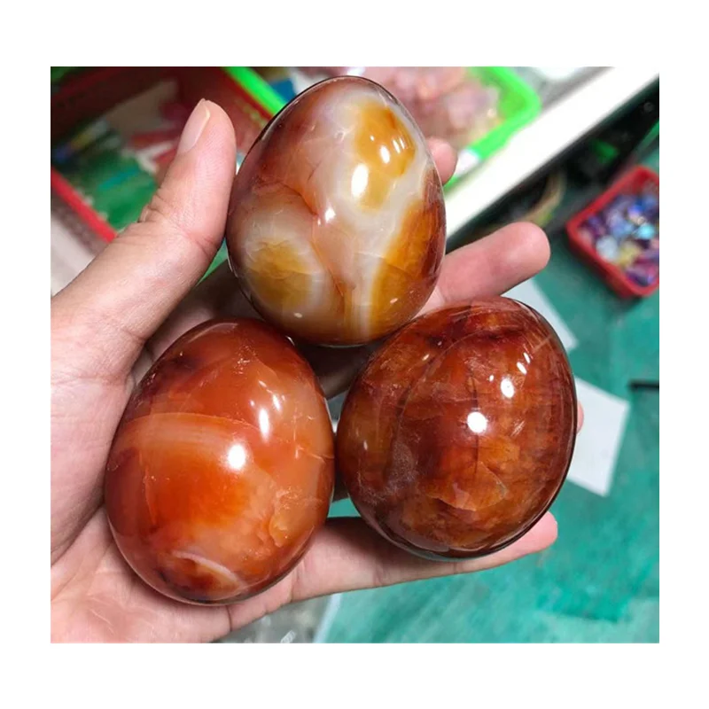 Natural Carnelian Eggs Quartz Crystals Healing Gemstone Agate Yoni Eggs For Halloween Gifts 2