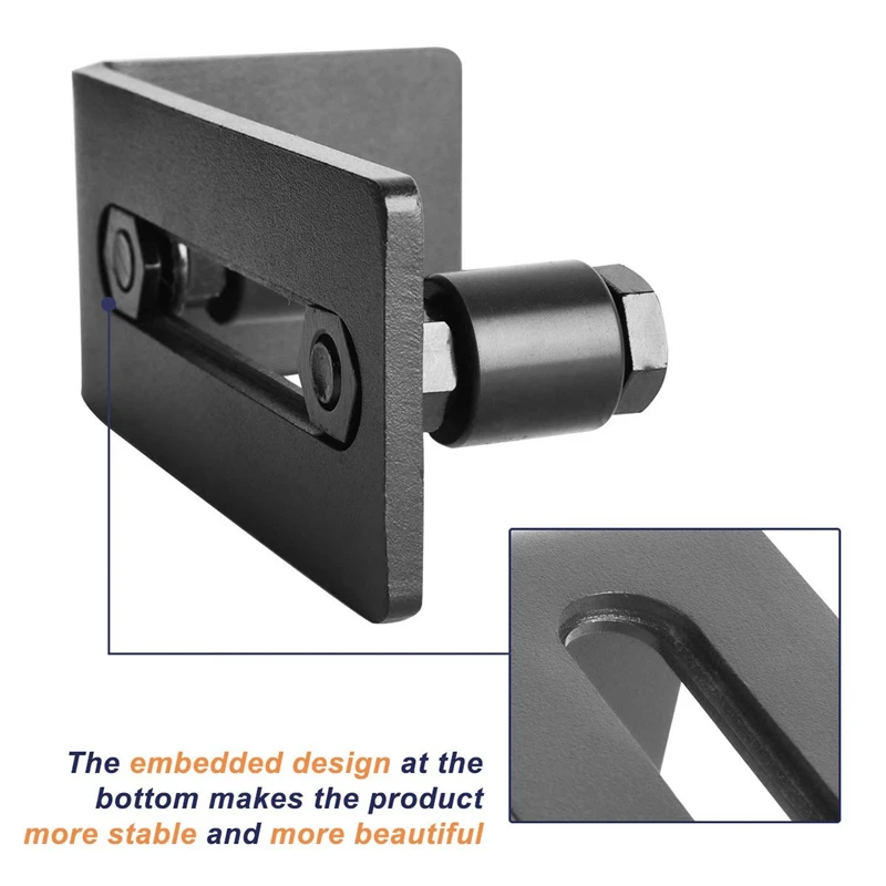 

Sliding Barn Door Bottom Adjustable Floor Guide Roller, Black, Super Smoothly And Quietly, Easy To Install (2 Rollers) 2Pcs