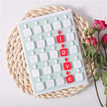 

Eastshape 26 Candle Lowercase Alphabet Metal Dies 26 Letters Cutting Dies Scrapbooking Embossing Dies Cut Stencils DIY Cards