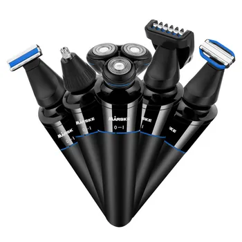 

5 In 1 Rechargeable Electric Shaver 3D Triple Blade Heads Razors Hair Clipper Nose Ear Hair Trimmer Men Razor Shaving Machine