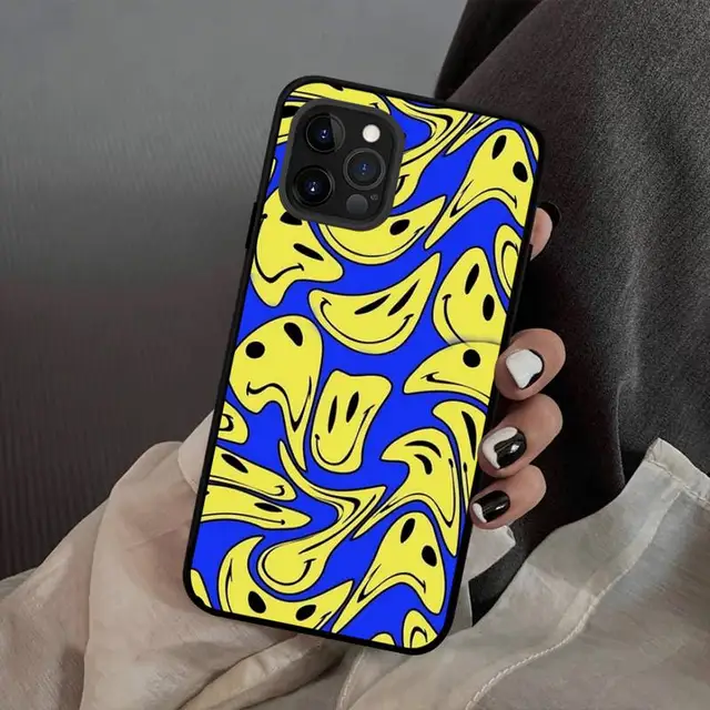 Trippy Smiley Face Phone Case for iPhone 13 12 mini 11 pro Xs max Xr X 8 7 6 6s Plus 5s cover a5