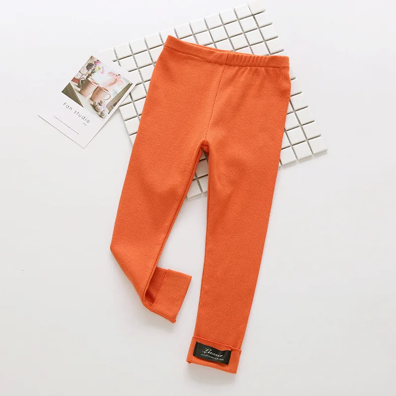 Спортивные штаны штаны для девочек лосины для девочек платье для девочки штаны с сетчатой вставкой теплые штаны штаны для мальчика теплые штаны женские штаны детские брюки для девочек детские штаны - Цвет: Оранжевый